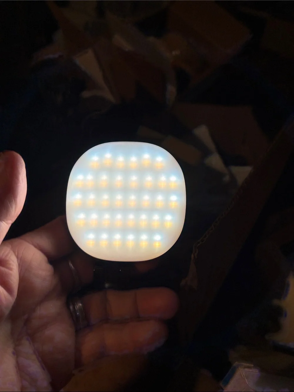 Magnetic LED Phone Light - black/White